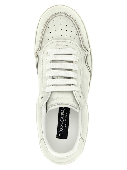 White Lamb Leather Low Top Sneakers