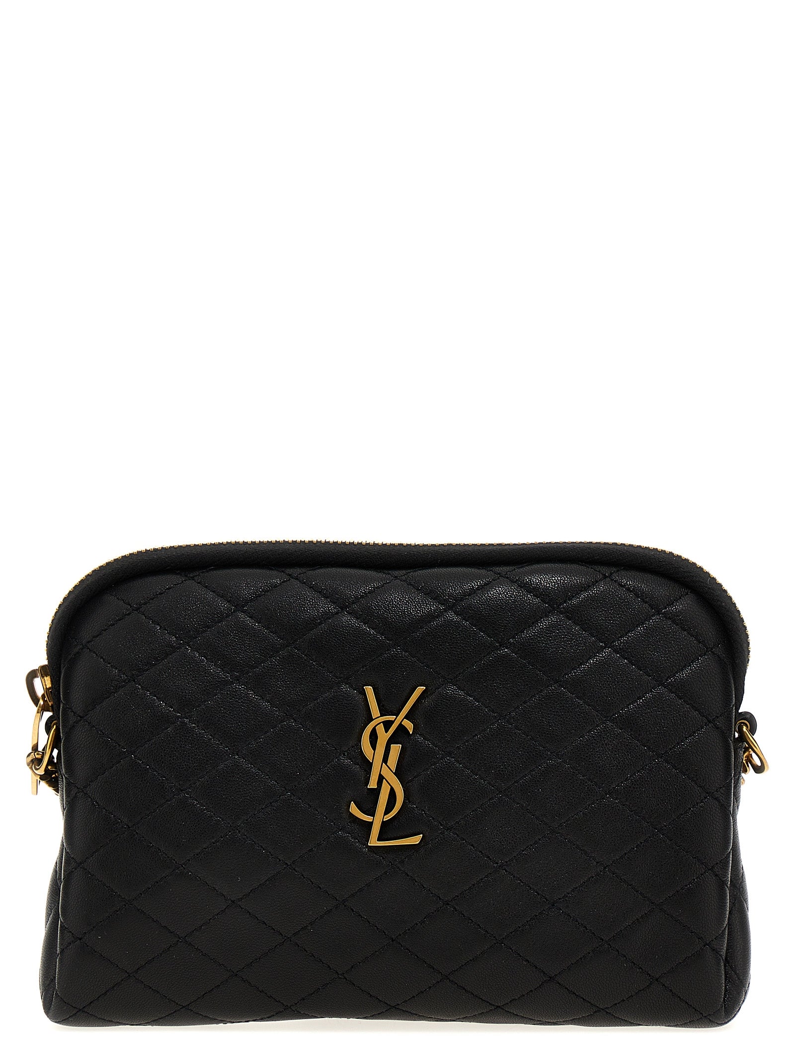 Black Lamb Leather Crossbody Bag
