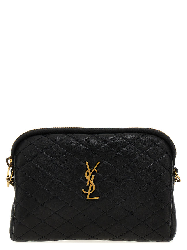 Black Lamb Leather Crossbody Bag