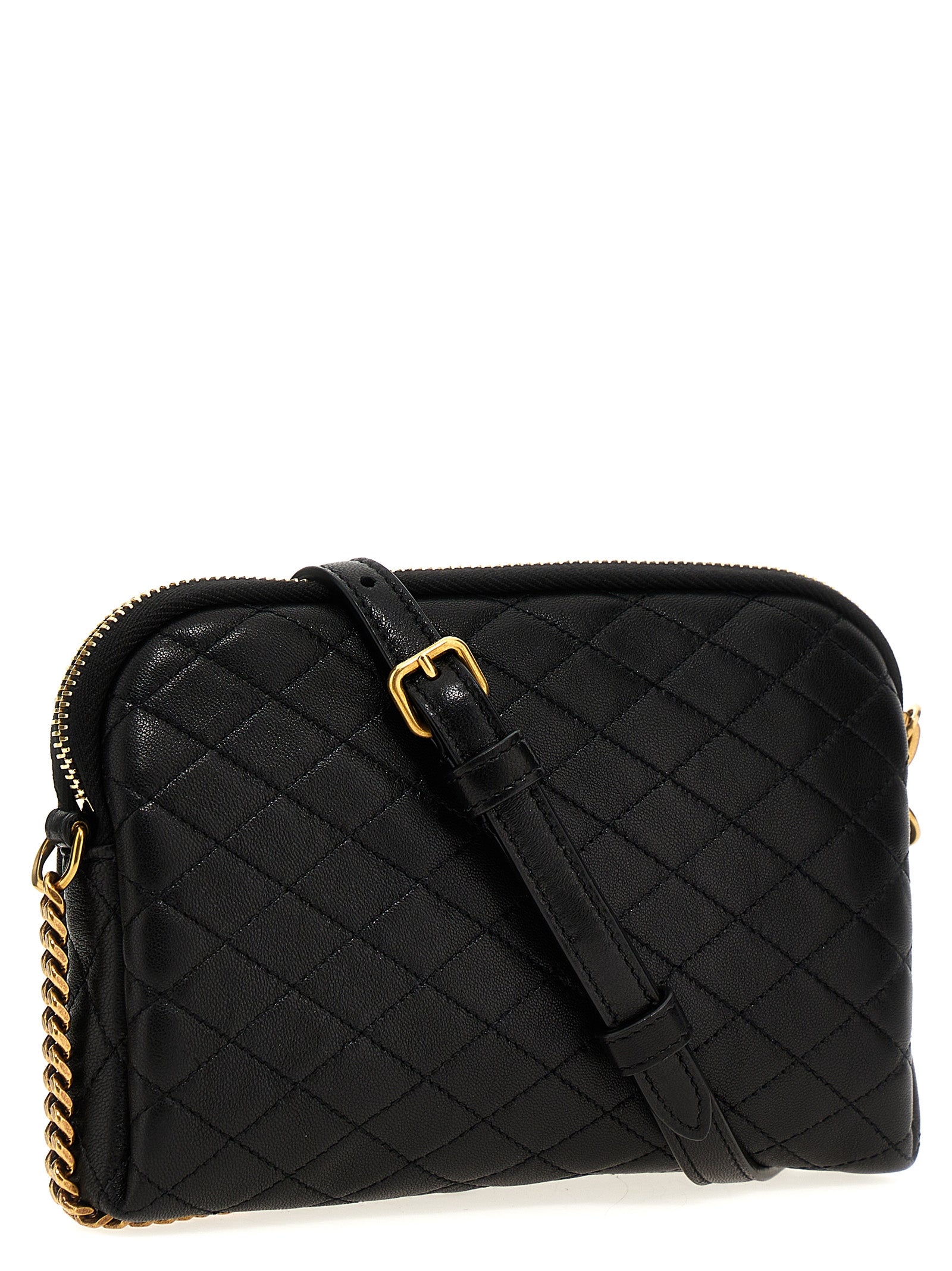 Black Lamb Leather Crossbody Bag