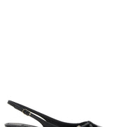 Black Lamb Leather Mid Heel Pumps