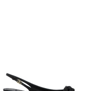 Black Viscose Mid Heel Pumps