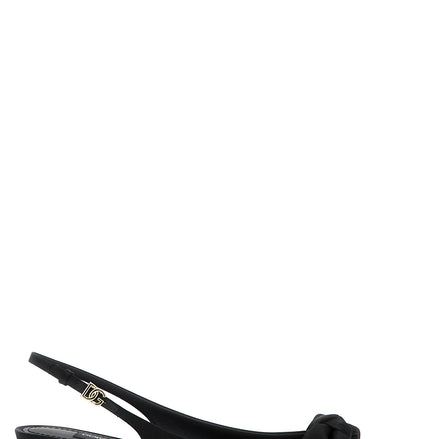 Black Viscose Mid Heel Pumps