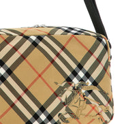 Beige Polyester Crossbody Bag