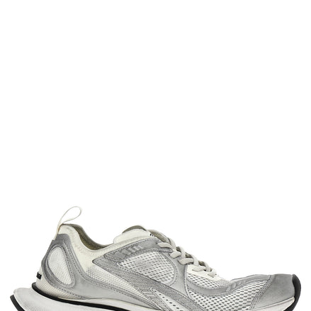 Gray Polyester Athletic Sneakers