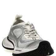 Gray Polyester Athletic Sneakers