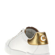 Gold Calfskin Low Top Sneakers