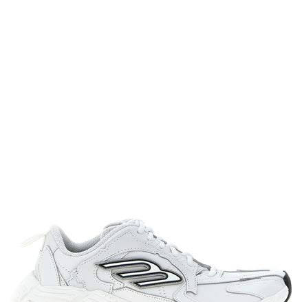 White Cowhide Athletic Sneakers