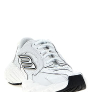 White Cowhide Athletic Sneakers