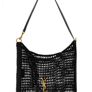 Black Raffia Shoulder Bag