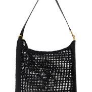Black Raffia Shoulder Bag