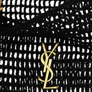 Black Raffia Shoulder Bag