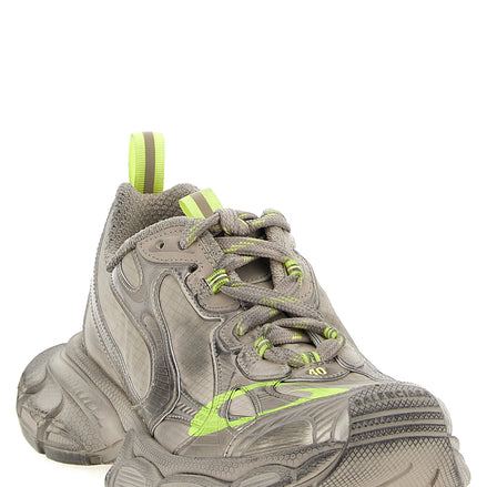 Gray Polyethylene Athletic Sneakers