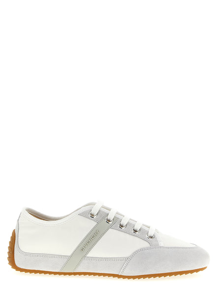 White Polyamide Low Top Sneakers
