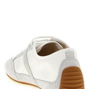 White Polyamide Low Top Sneakers