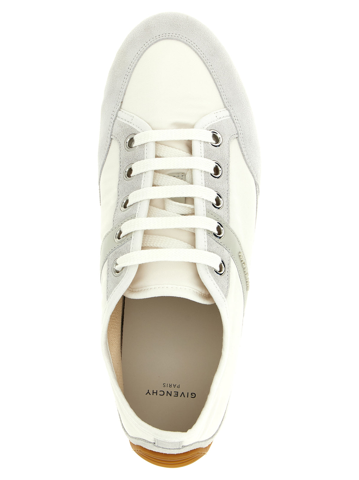 White Polyamide Low Top Sneakers