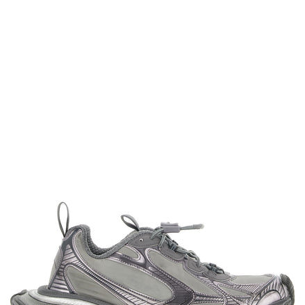Gray Polyester Athletic Sneakers