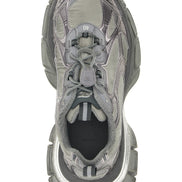 Gray Polyester Athletic Sneakers
