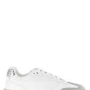 White Calfskin Low Top Sneakers