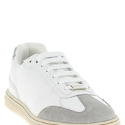 White Calfskin Low Top Sneakers
