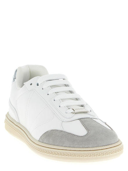 White Calfskin Low Top Sneakers