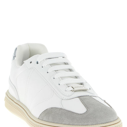 White Calfskin Low Top Sneakers