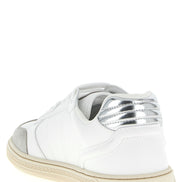 White Calfskin Low Top Sneakers