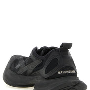 Black Polyester Athletic Sneakers
