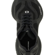 Black Polyester Athletic Sneakers