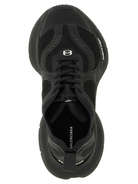 Black Polyester Athletic Sneakers