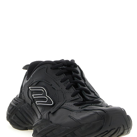 Black Calfskin Athletic Sneakers