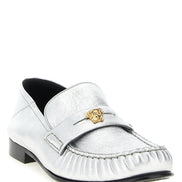 Silver Lamb Leather Slip-On Loafers
