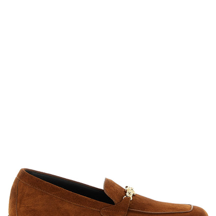 Brown Calfskin Slip-On Loafers