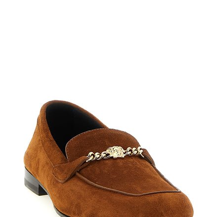 Brown Calfskin Slip-On Loafers