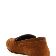 Brown Calfskin Slip-On Loafers