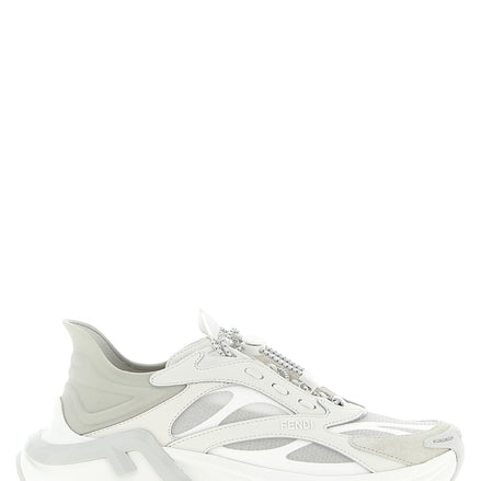 Gray Calfskin Athletic Sneakers