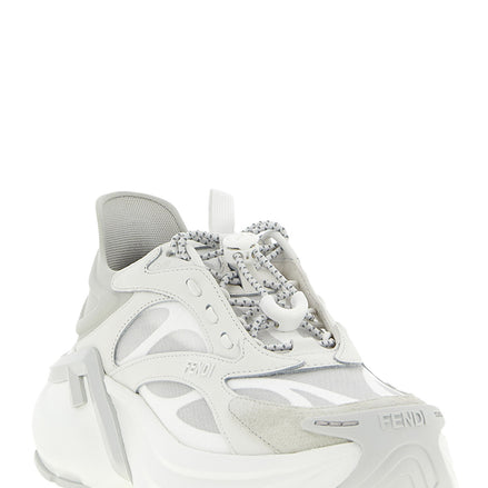 Gray Calfskin Athletic Sneakers