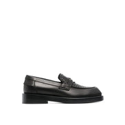 Black Leather Slip-On Loafers