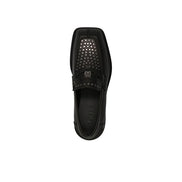 Black Leather Slip-On Loafers