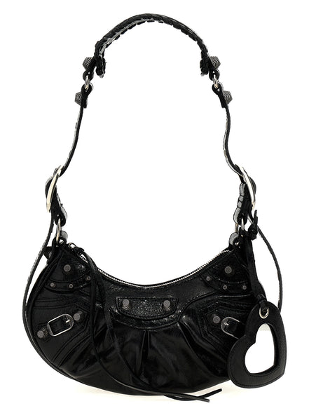 Black Lamb Leather Crossbody Bag