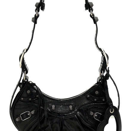 Black Lamb Leather Crossbody Bag