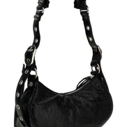 Black Lamb Leather Crossbody Bag