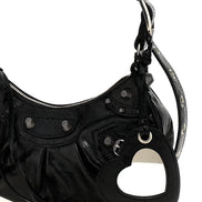 Black Lamb Leather Crossbody Bag