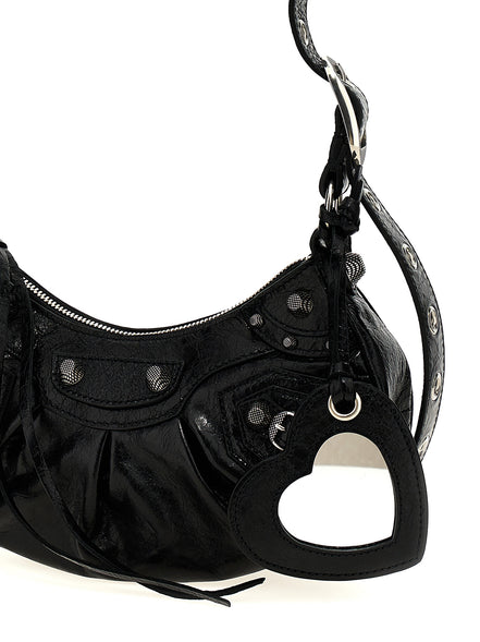 Black Lamb Leather Crossbody Bag