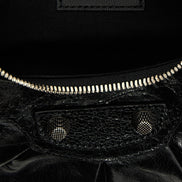 Black Lamb Leather Crossbody Bag