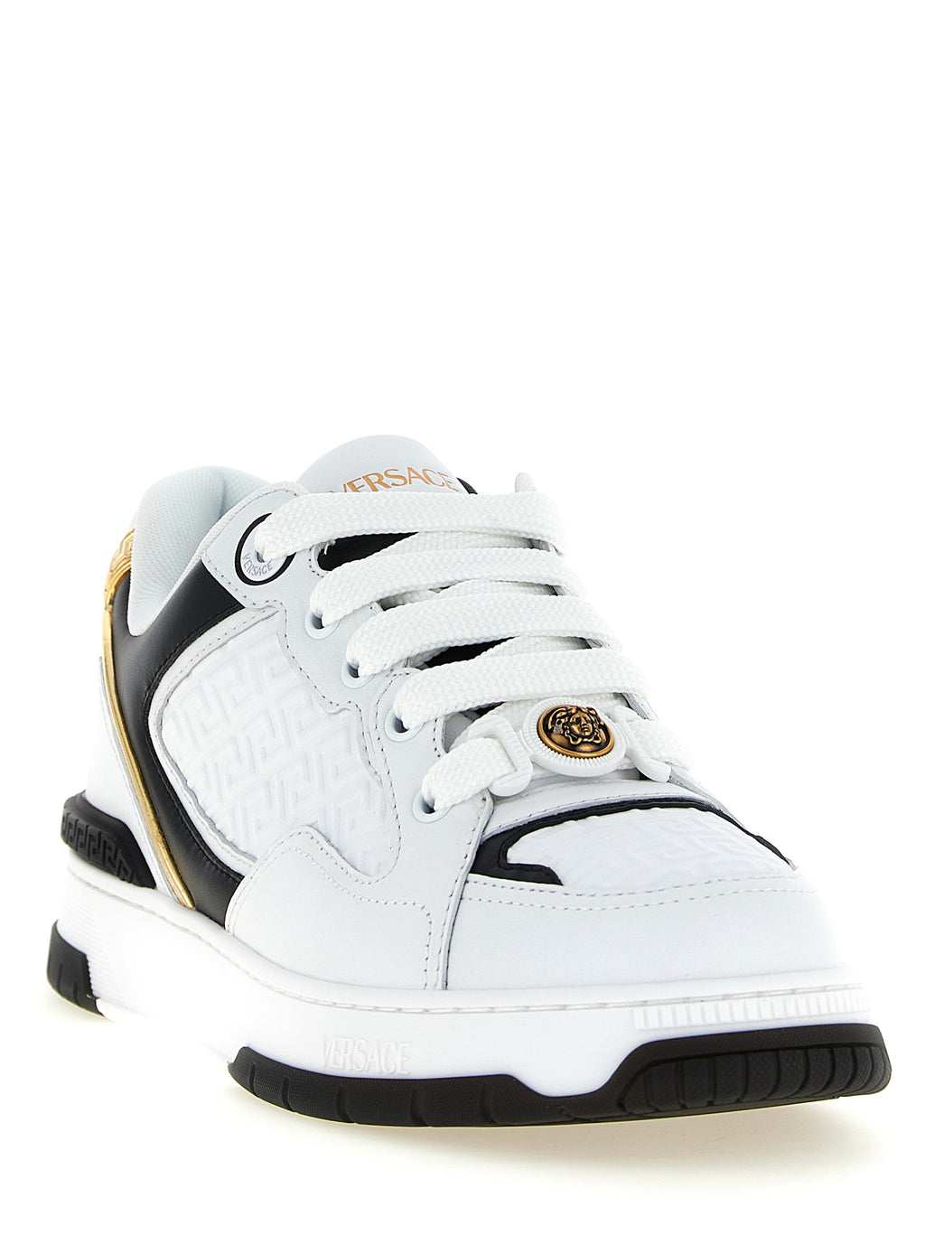 Bicolor Leather Low Top Sneakers