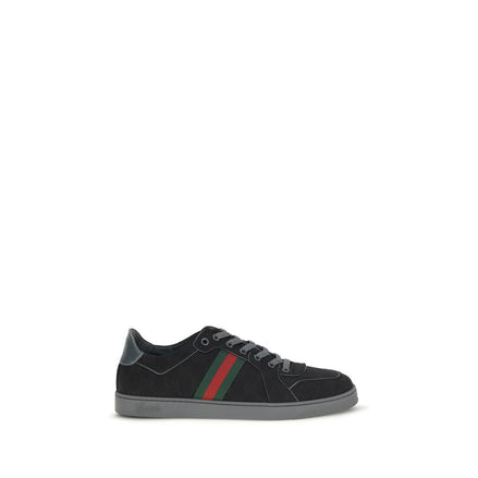Black Fabric Athletic Sneakers