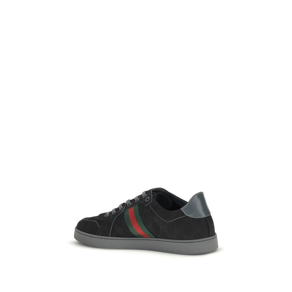 Black Fabric Athletic Sneakers