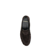 Brown Calf Leather Bos Taurus Slip-On Loafers