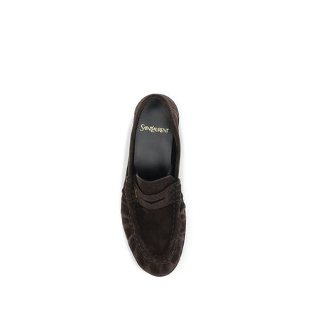 Brown Calf Leather Bos Taurus Slip-On Loafers